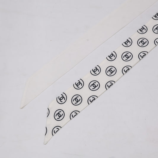 CHANEL シャネル [Excellent Condition] 25-26AW AAB535 CC-Mark Silk Hair Band Scarf
