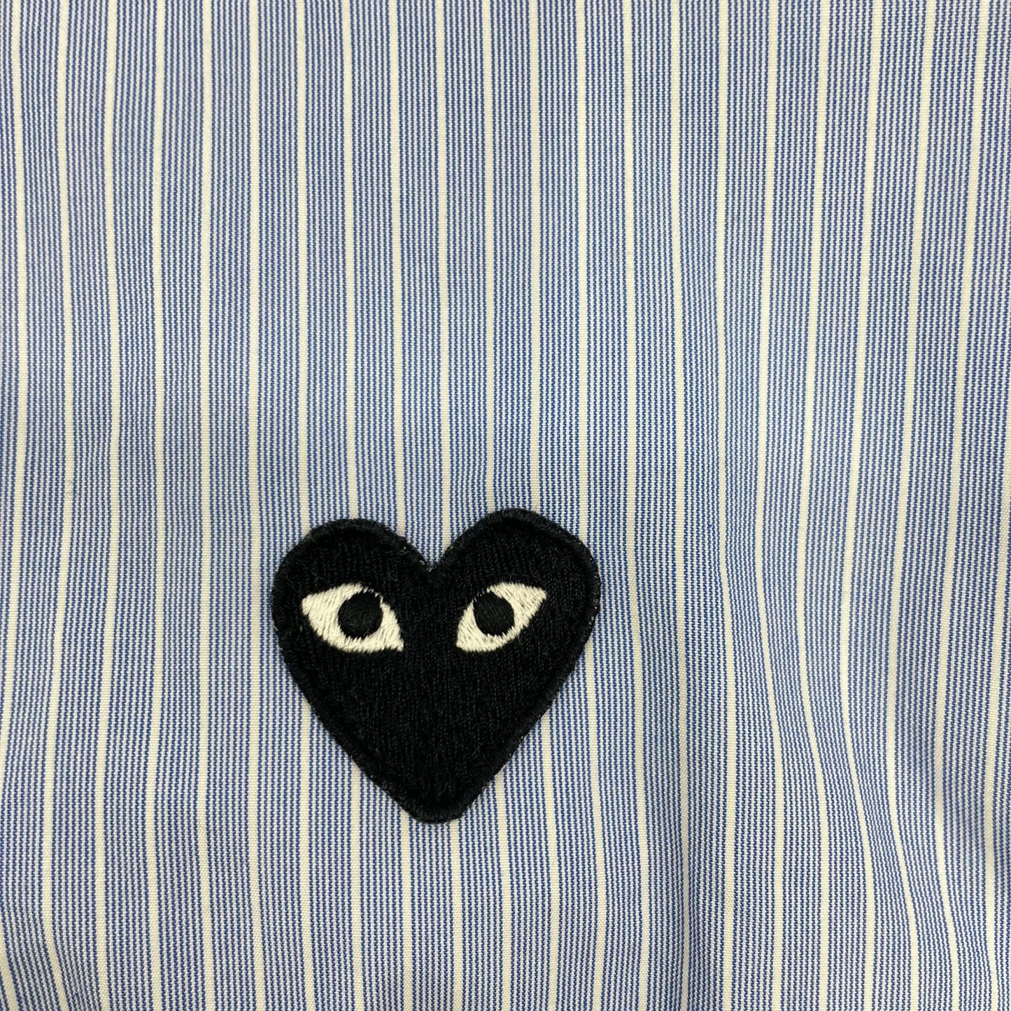 PLAYCOMMEdesGARCONS プレイコムデギャルソン AZ-B022 ブルー ストライプ 半袖シャツ トップス