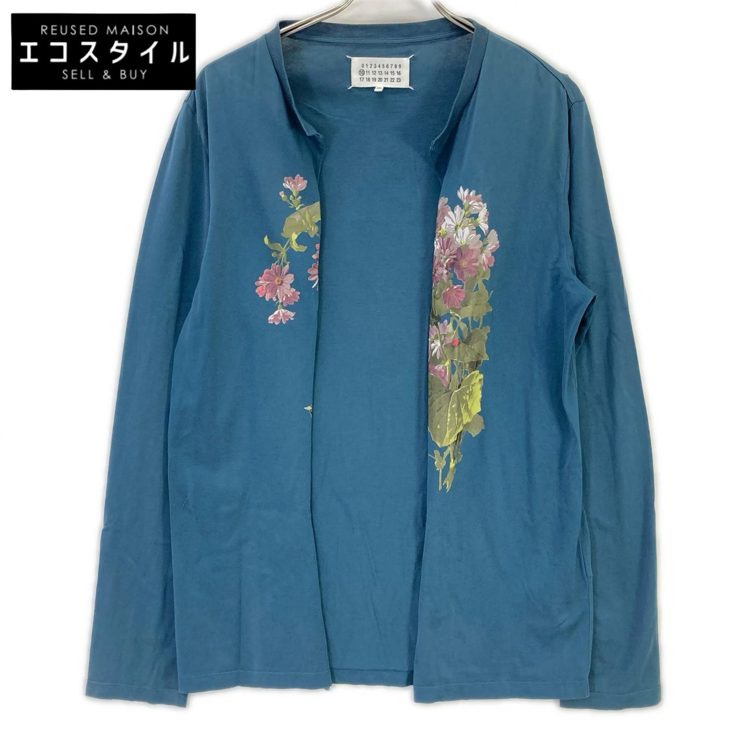 Maison margiela メゾンマルジェラ S50GC0427 16SS ブルー フローラルプリントカーディガン トップス