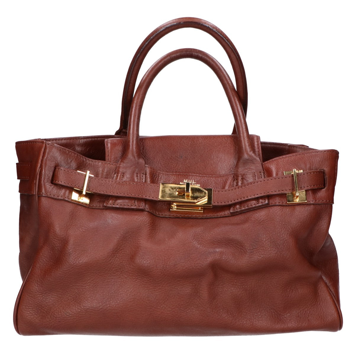 M.U.L. M.U.L. MUL-063 Stud Series Leather Tote Bag