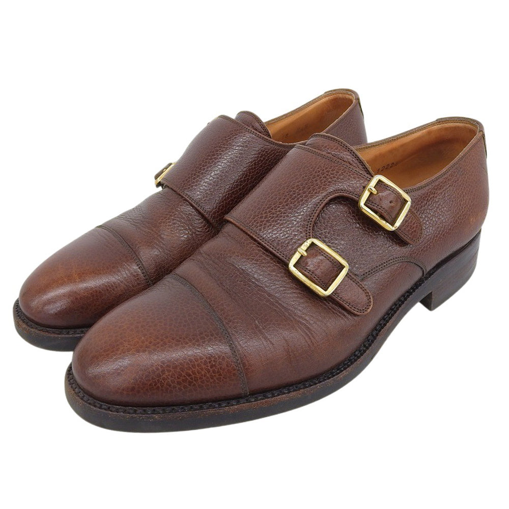 YANKO ヤンコ ダブルモンクシューズ メンズ シボレザー ブラウン 24.5cm 104029 シューズ