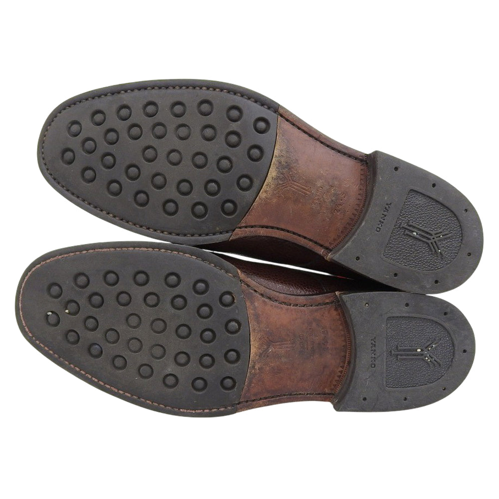 YANKO ヤンコ ダブルモンクシューズ メンズ シボレザー ブラウン 24.5cm 104029 シューズ