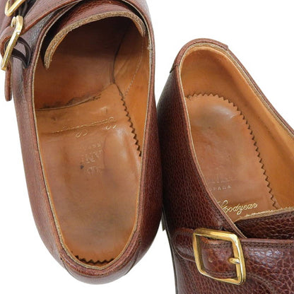 YANKO ヤンコ ダブルモンクシューズ メンズ シボレザー ブラウン 24.5cm 104029 シューズ