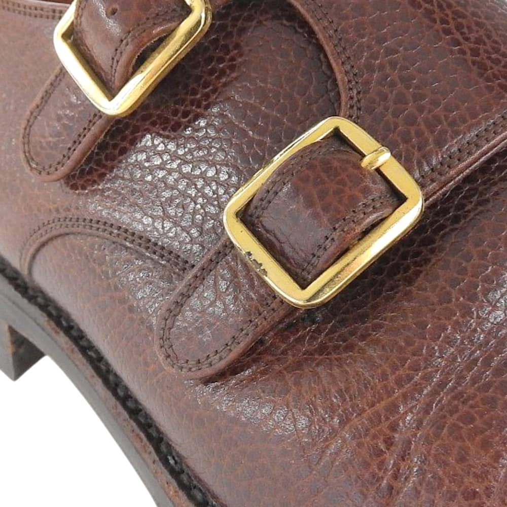 YANKO ヤンコ ダブルモンクシューズ メンズ シボレザー ブラウン 24.5cm 104029 シューズ