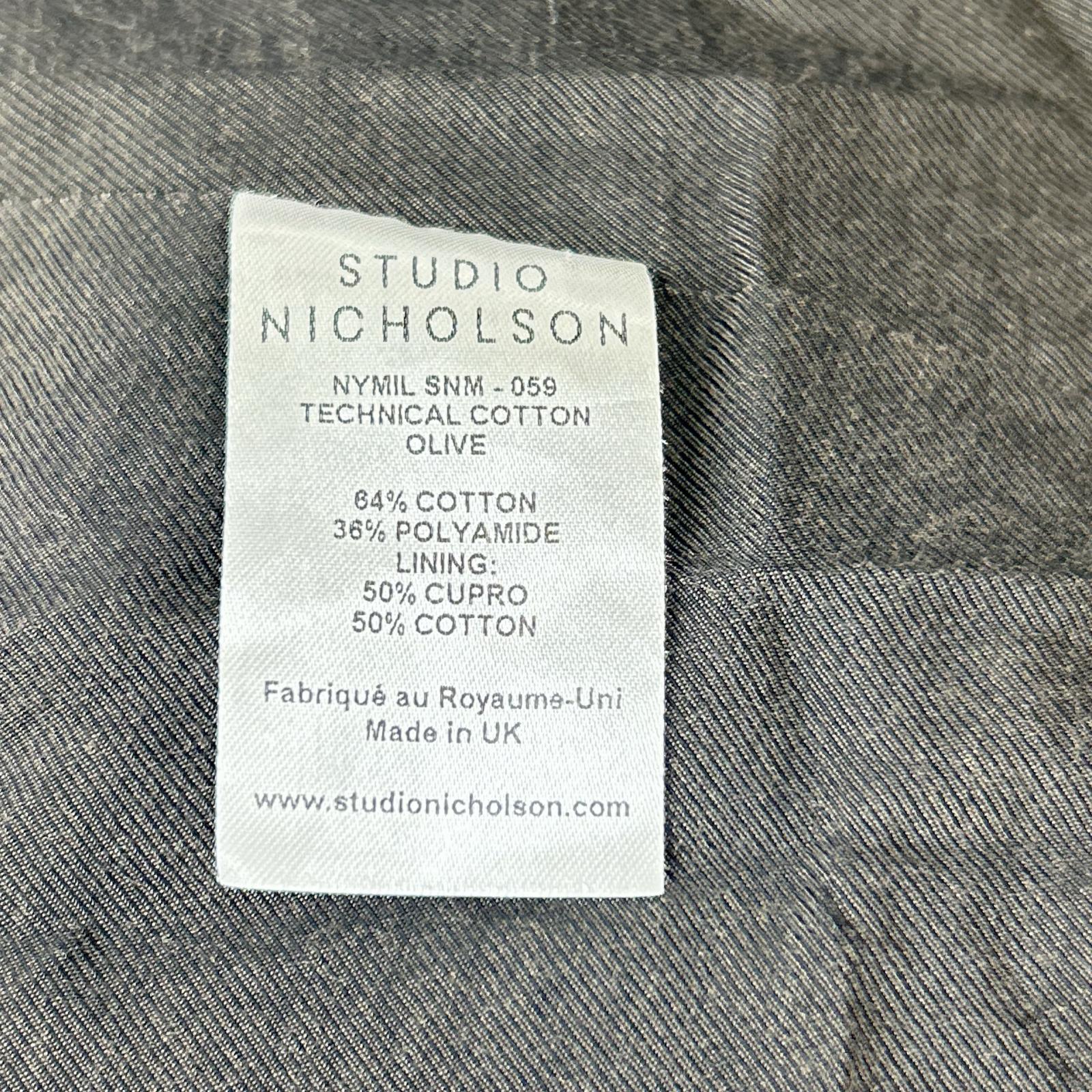 STUDIO NICHOLSON スタジオ ニコルソン SNM-059 カーキ TECHNICAL COTTON CAR COAT コート