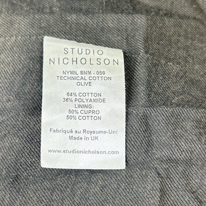 STUDIO NICHOLSON スタジオ ニコルソン SNM-059 カーキ TECHNICAL COTTON CAR COAT コート