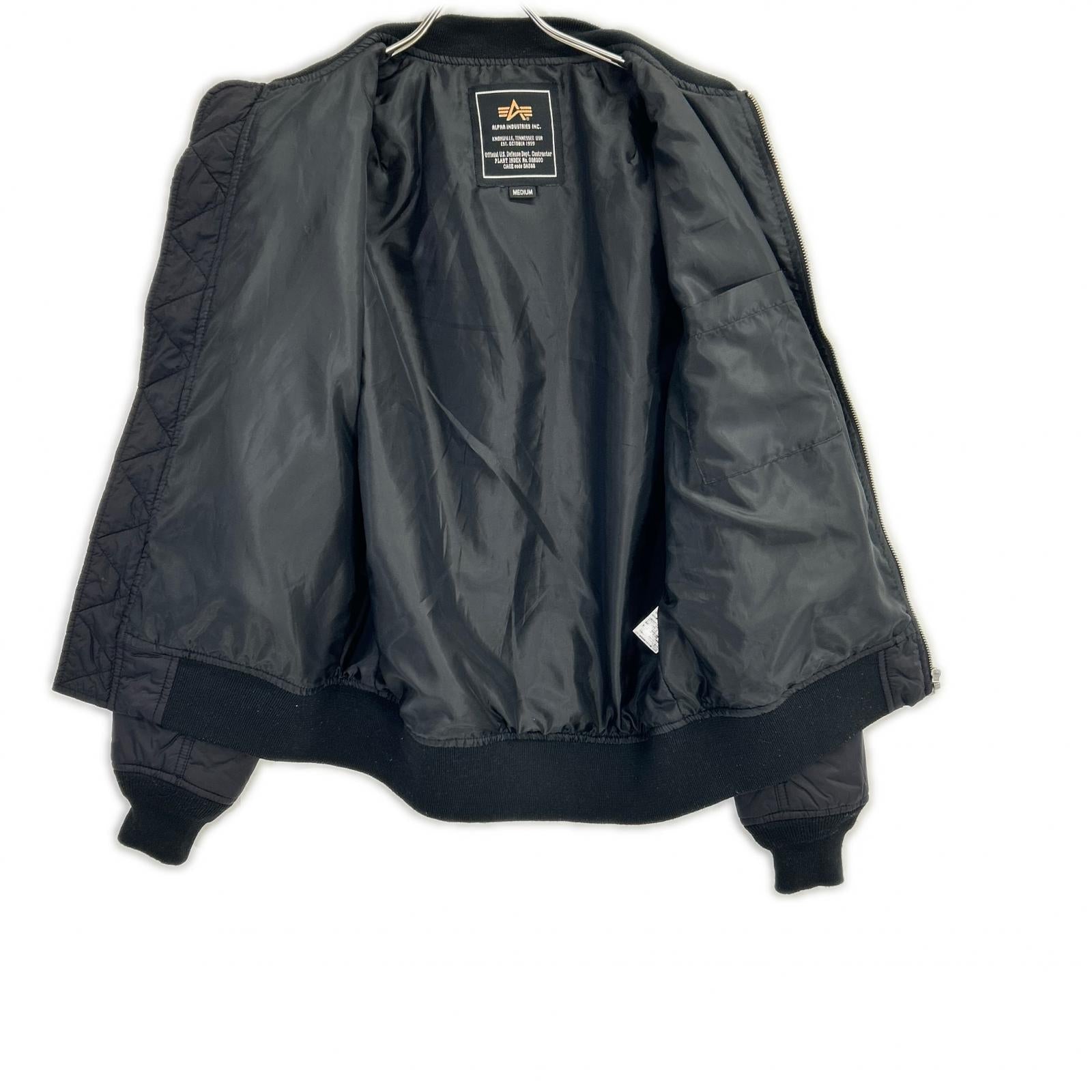 ALPHA INDUSTRIES アルファインダストリーズ TA1250-001 ブラック ライトシェル MA-1フライトジャケット ジャケット