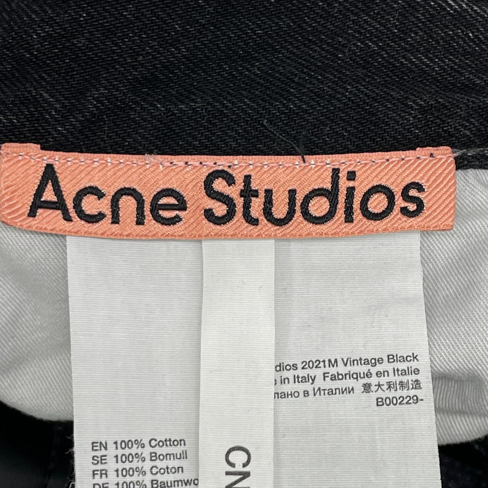 ACNE STUDIOS アクネ ストゥディオズ B00229 2021M Vintage Black ワイドデニムパンツ ボトムス