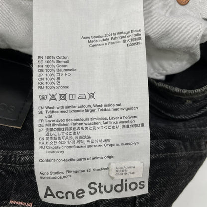 ACNE STUDIOS アクネ ストゥディオズ B00229 2021M Vintage Black ワイドデニムパンツ ボトムス