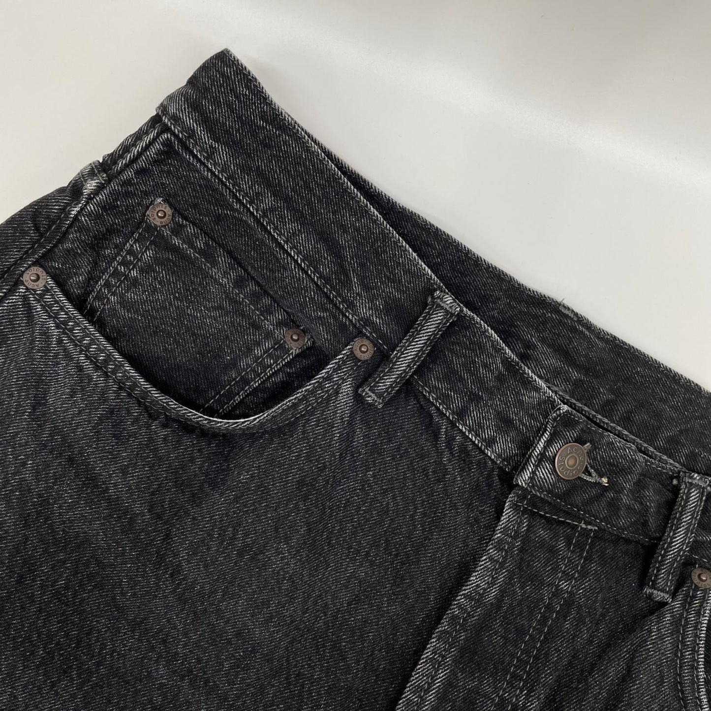 ACNE STUDIOS アクネ ストゥディオズ B00229 2021M Vintage Black ワイドデニムパンツ ボトムス