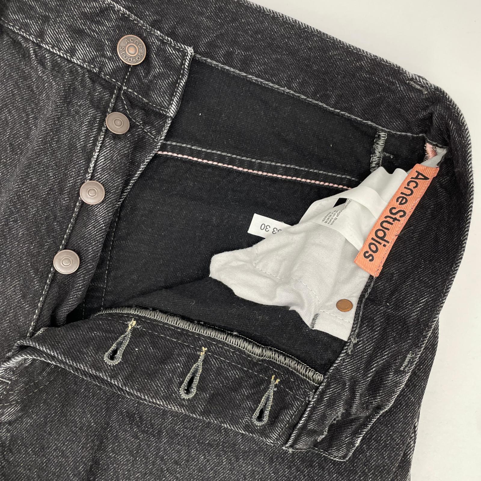ACNE STUDIOS アクネ ストゥディオズ B00229 2021M Vintage Black ワイドデニムパンツ ボトムス