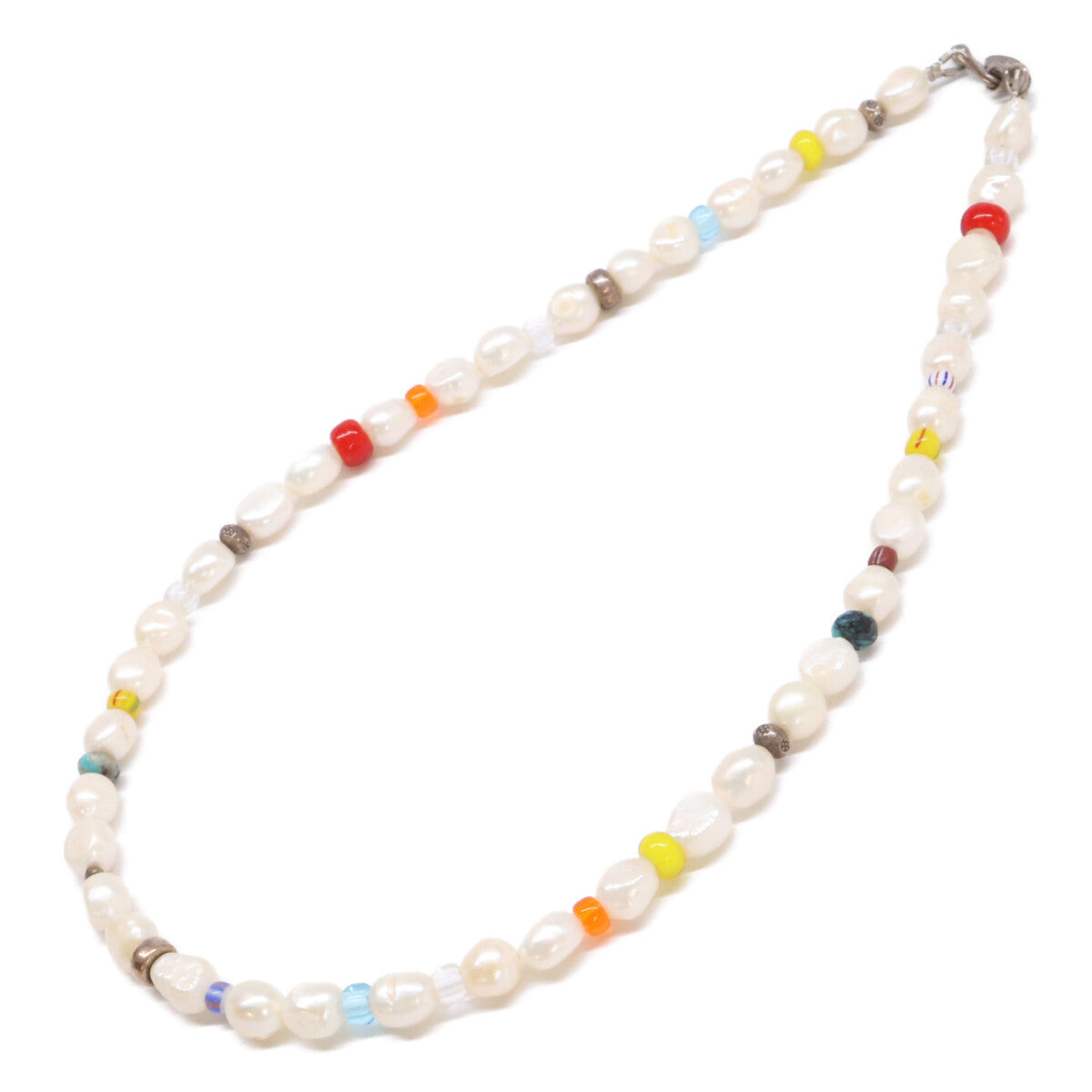 urjewelry ユアジュエリー 925 バロックパール マルチビーズ ネックレス