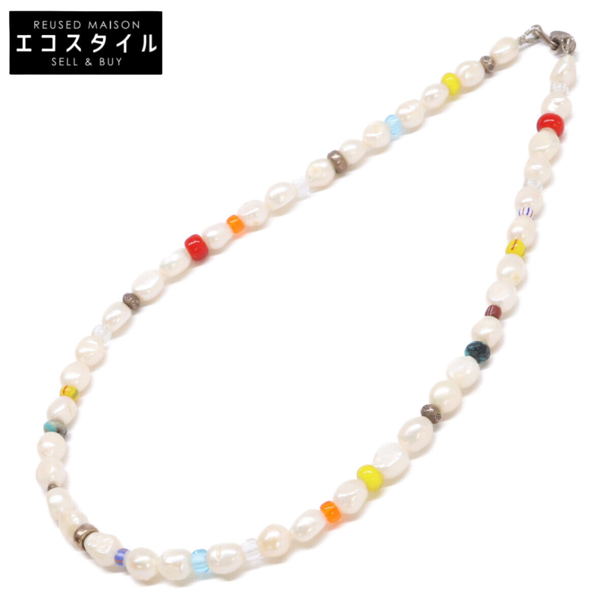 urjewelry ユアジュエリー 925 バロックパール マルチビーズ ネックレス