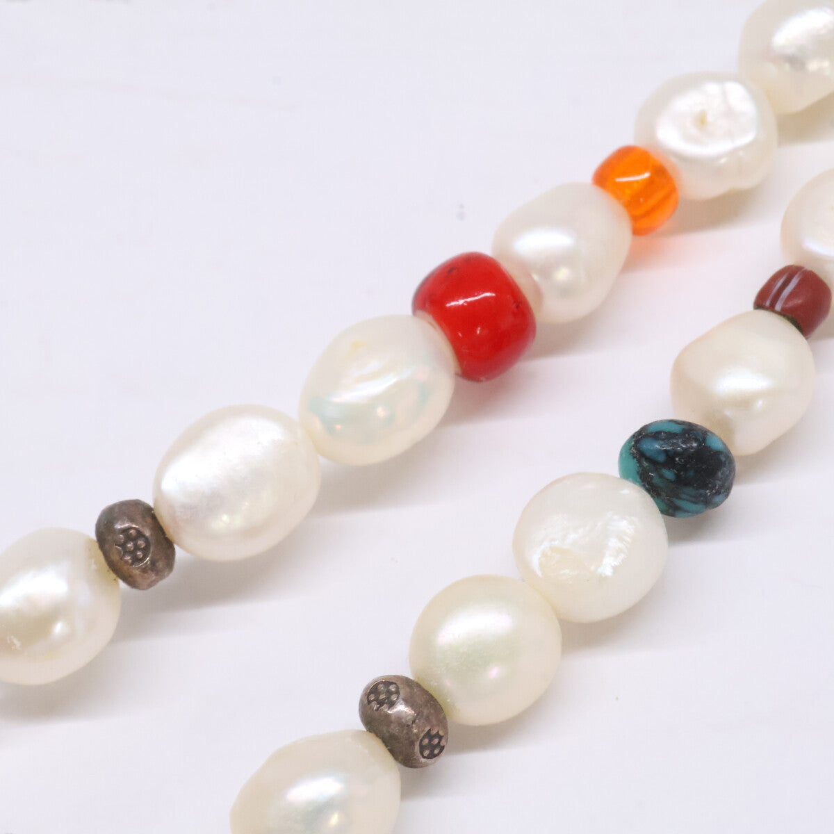 urjewelry ユアジュエリー 925 バロックパール マルチビーズ ネックレス