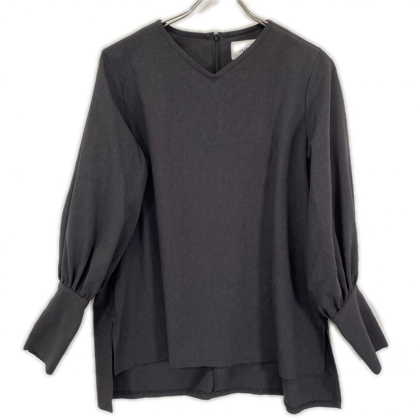 foufou フーフー FF231BL03 ブラック vneck easy long blouse ブラウス トップス
