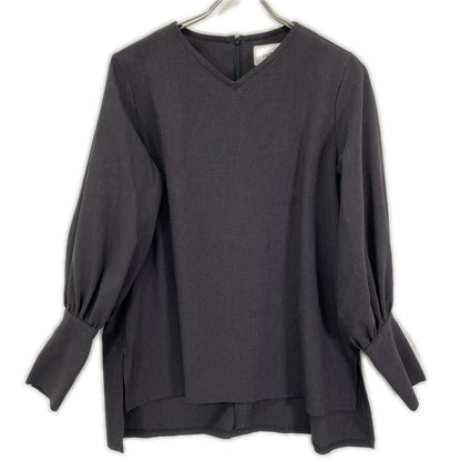 foufou フーフー FF231BL03 ブラック vneck easy long blouse ブラウス トップス
