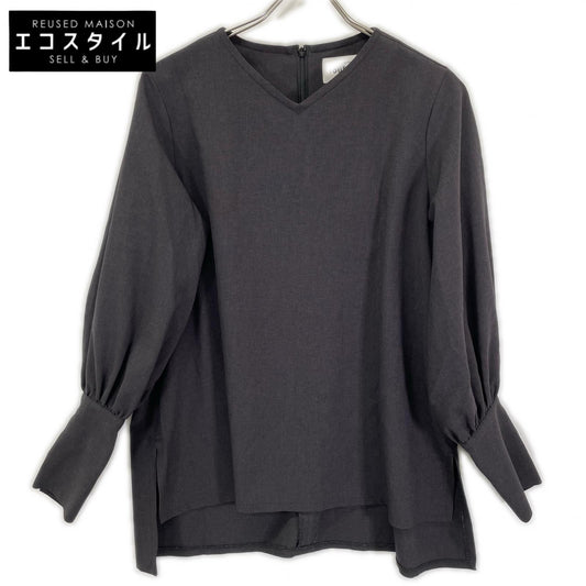 foufou フーフー FF231BL03 ブラック vneck easy long blouse ブラウス トップス