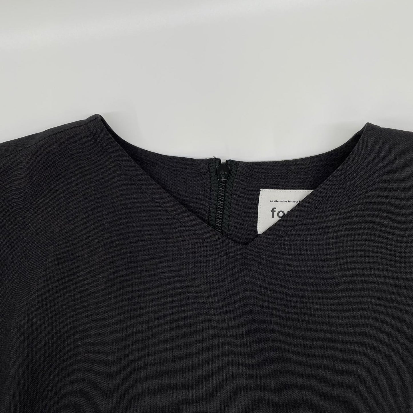 foufou フーフー FF231BL03 ブラック vneck easy long blouse ブラウス トップス