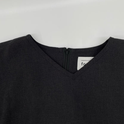 foufou フーフー FF231BL03 ブラック vneck easy long blouse ブラウス トップス