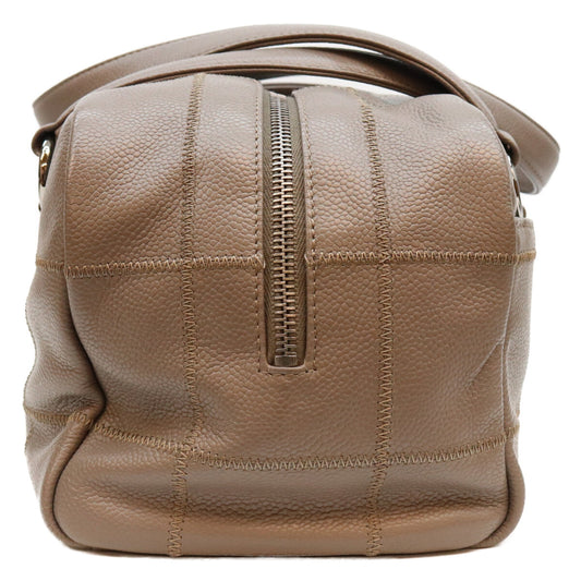 CHANEL シャネル A26135 9番台 グレー キャビアスキン チョコバー ミニボストンバッグ ボストンバッグ