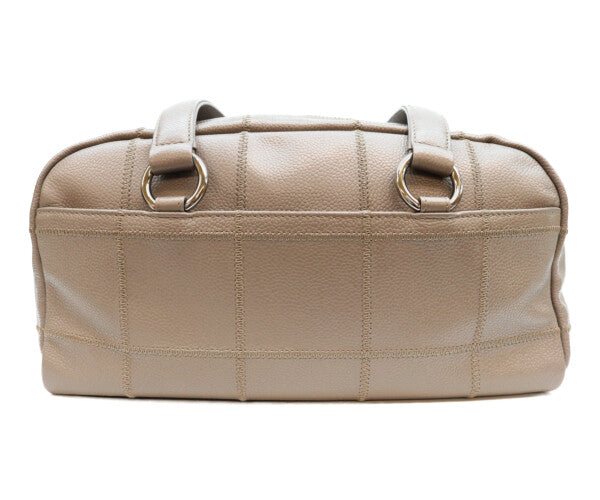 CHANEL シャネル A26135 9番台 グレー キャビアスキン チョコバー ミニボストンバッグ ボストンバッグ