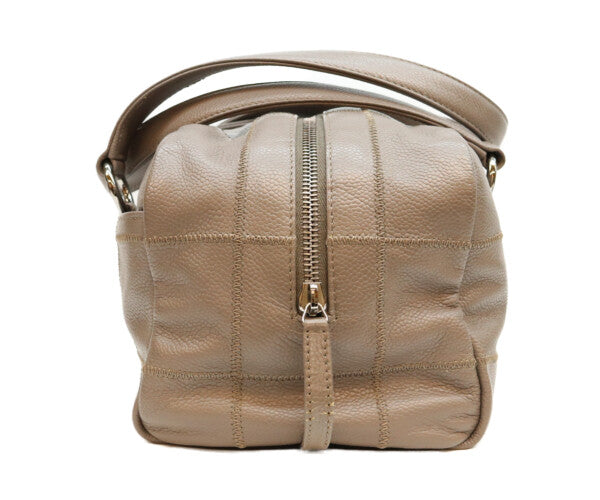 CHANEL シャネル A26135 9番台 グレー キャビアスキン チョコバー ミニボストンバッグ ボストンバッグ