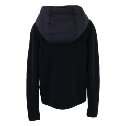 MONCLER Moncler Excellent condition CARDIGAN TRICOT down jacket with hood-logo knit panels