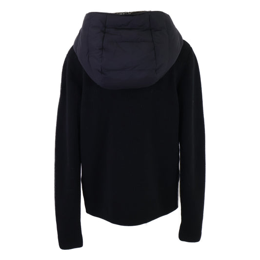 MONCLER モンクレール 美品 CARDIGAN TRICOT フードロゴ ニット切替 ダウンジャケット ジャケット