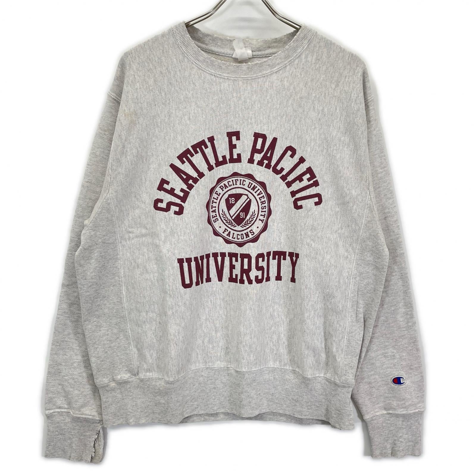 Champion チャンピオン HONDURAS製 グレー カレッジロゴ リバースウィーブ スウェット トップス