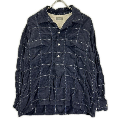 PSEUDOS シュードス 222PSE005 ネイビー OC PULLOVER SHIRT シャツ トップス