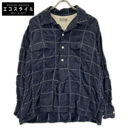 PSEUDOS シュードス 222PSE005 ネイビー OC PULLOVER SHIRT シャツ トップス