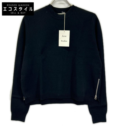 ACNE STUDIOS アクネ ストゥディオズ Misty PSS15 ブラック ジップ付 ニット トップス