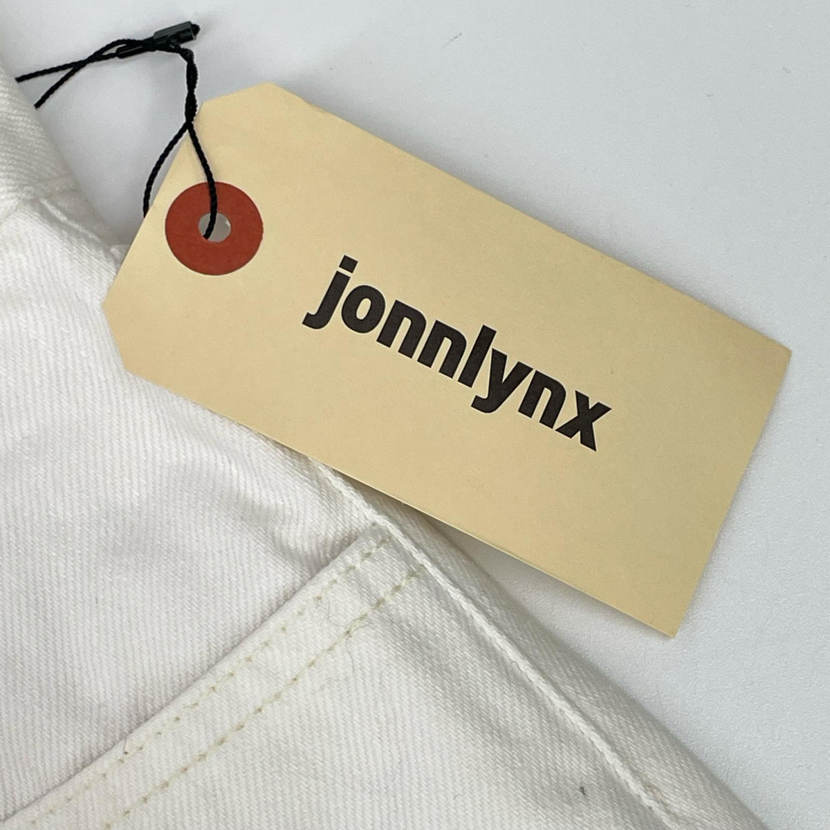 jonnlynx ジョンリンクス JL107-PT127 ホワイト コットン100 デニムパンツ ボトムス