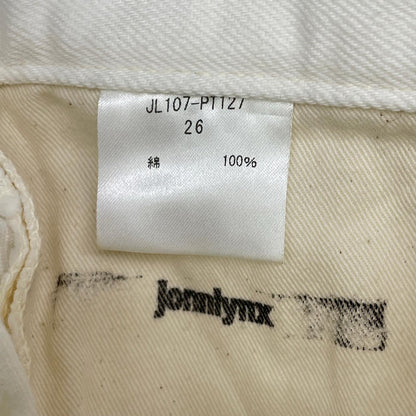 jonnlynx ジョンリンクス JL107-PT127 ホワイト コットン100 デニムパンツ ボトムス
