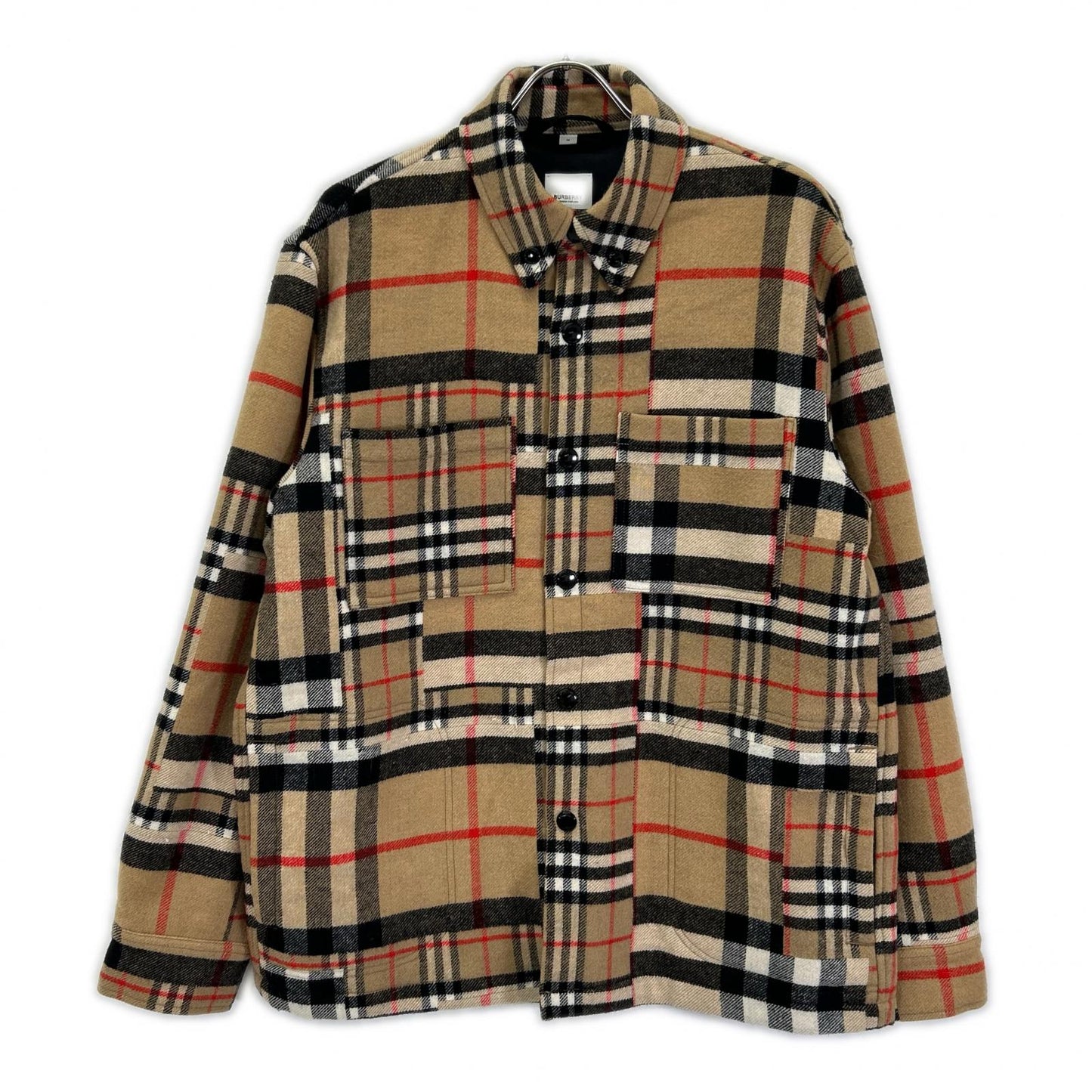 BURBERRY バーバリー ブラウン ノバチェック ウール CATERHAM BLOCK SHIRT ジャケット