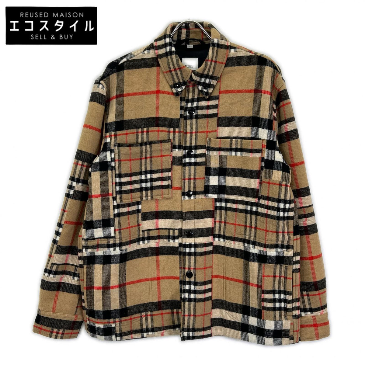 BURBERRY バーバリー ブラウン ノバチェック ウール CATERHAM BLOCK SHIRT ジャケット