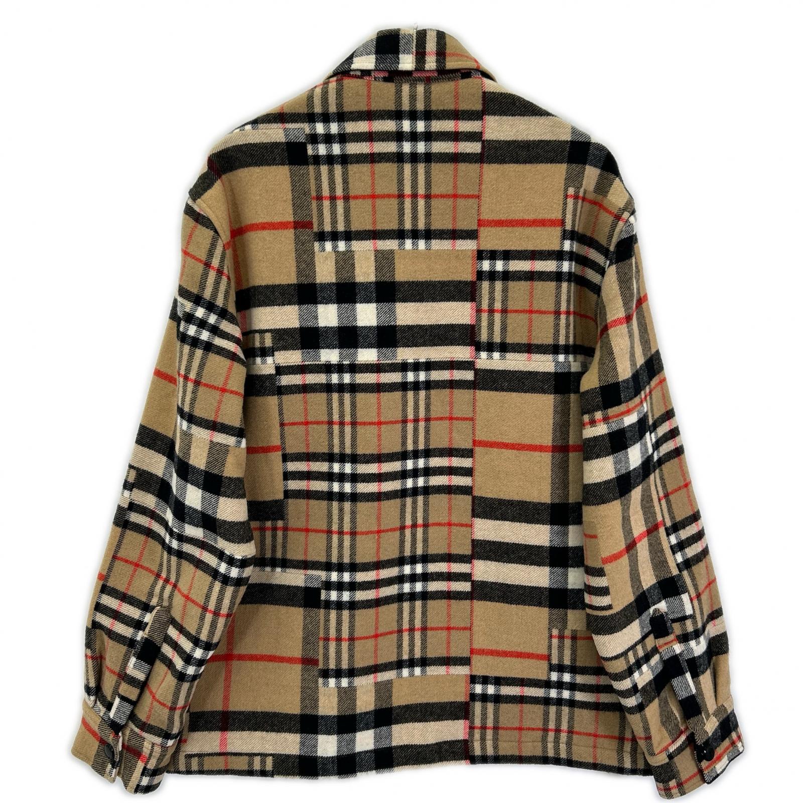 BURBERRY バーバリー ブラウン ノバチェック ウール CATERHAM BLOCK SHIRT ジャケット