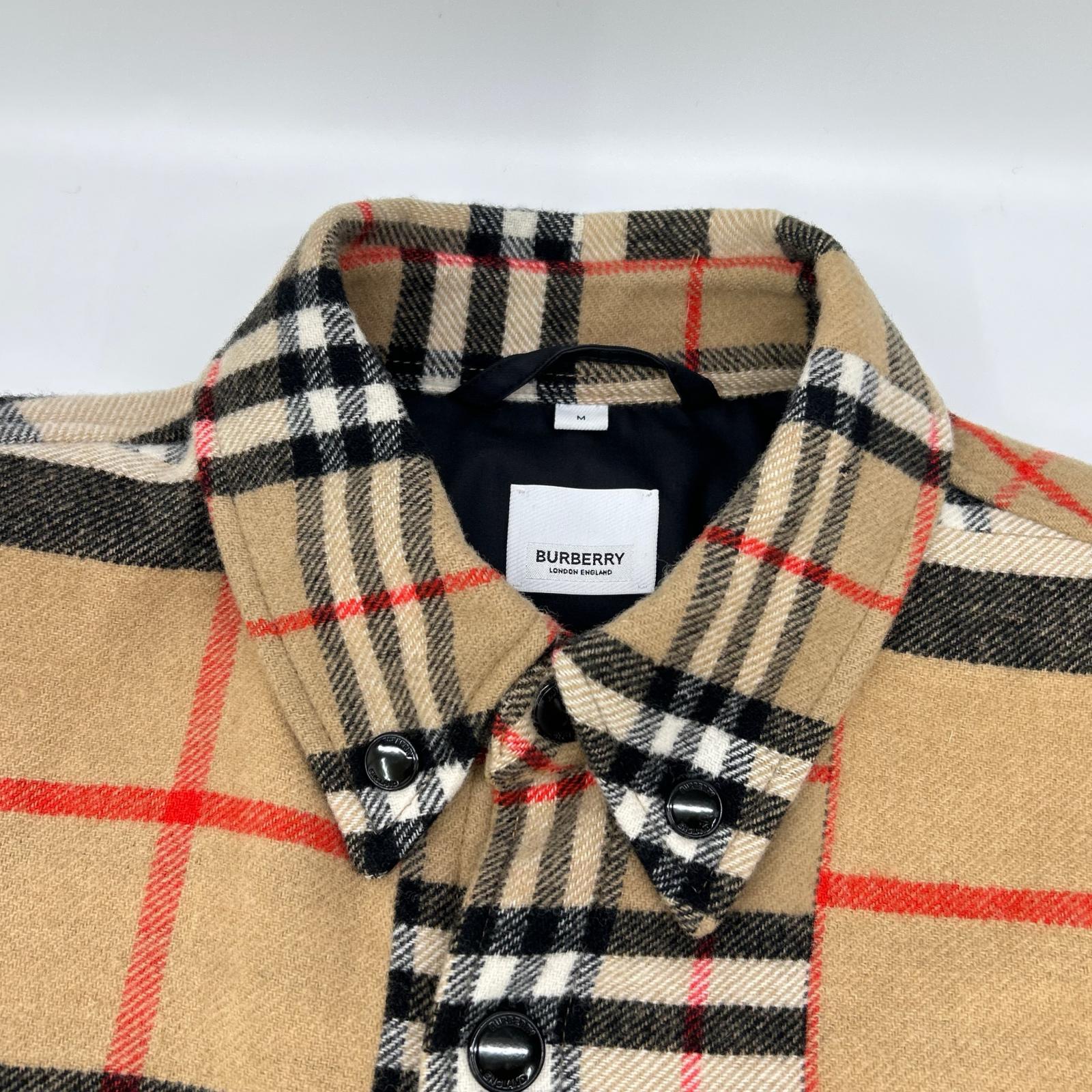 BURBERRY バーバリー ブラウン ノバチェック ウール CATERHAM BLOCK SHIRT ジャケット
