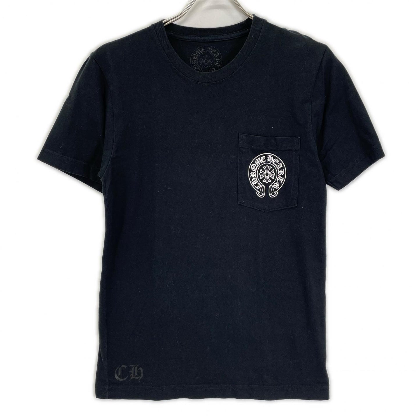 Chrome hearts クロムハーツ ブラック ホースシュープリント 半袖Tシャツ トップス