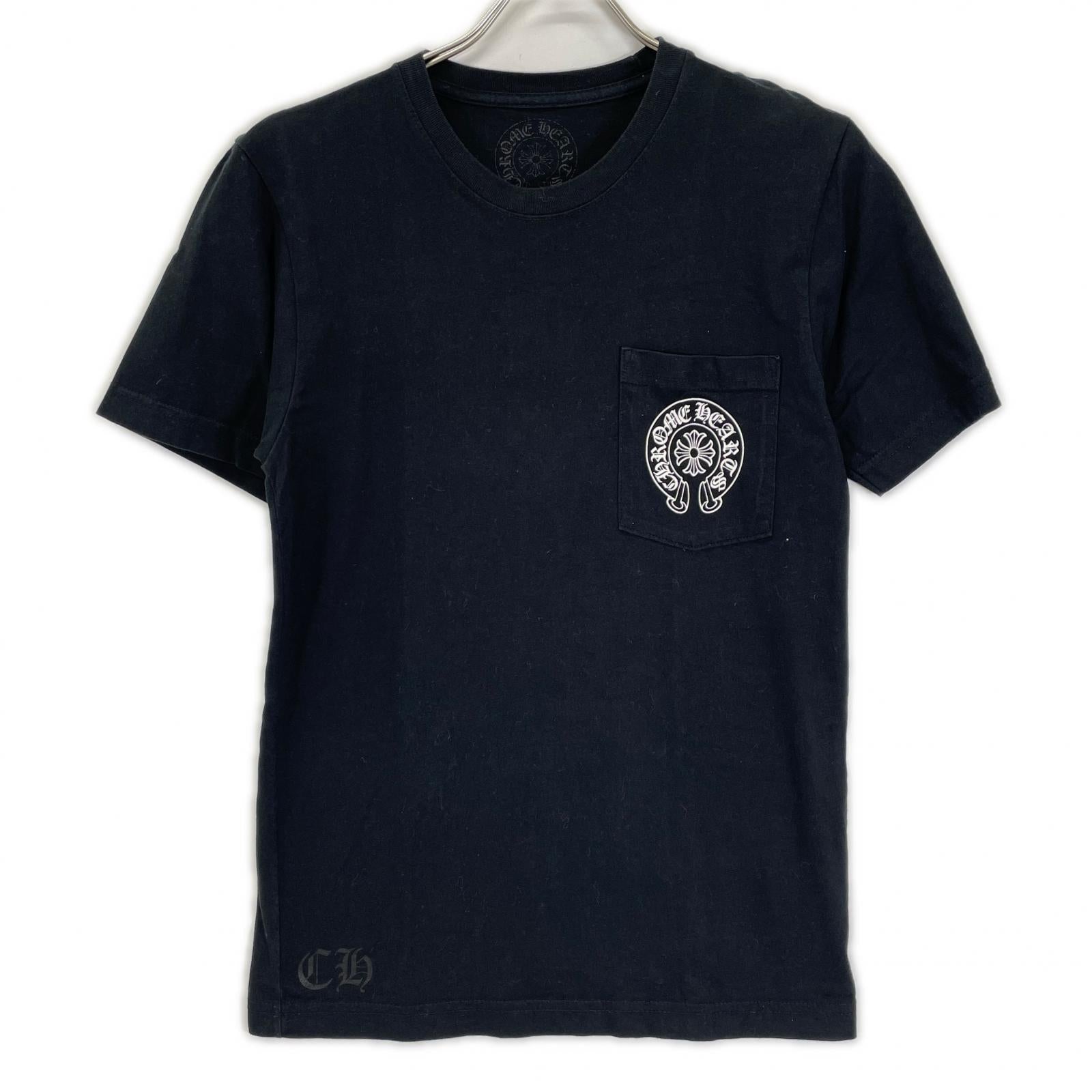 Chrome hearts クロムハーツ ブラック ホースシュープリント 半袖Tシャツ トップス