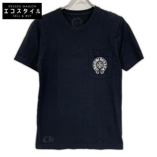 Chrome hearts クロムハーツ ブラック ホースシュープリント 半袖Tシャツ トップス