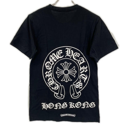 Chrome hearts クロムハーツ ブラック ホースシュープリント 半袖Tシャツ トップス