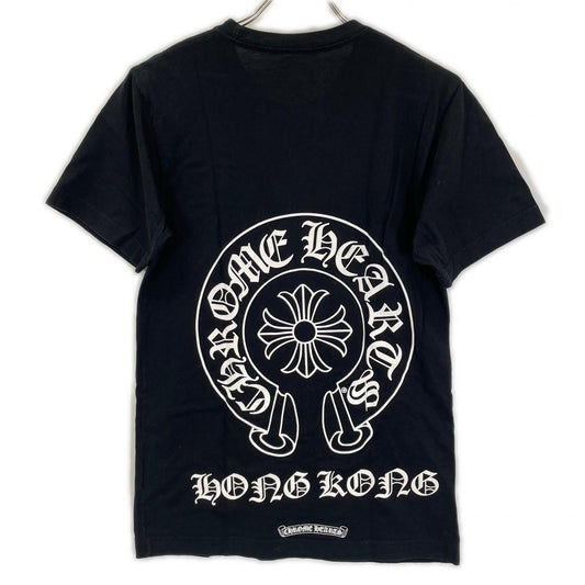 Chrome hearts クロムハーツ ブラック ホースシュープリント 半袖Tシャツ トップス