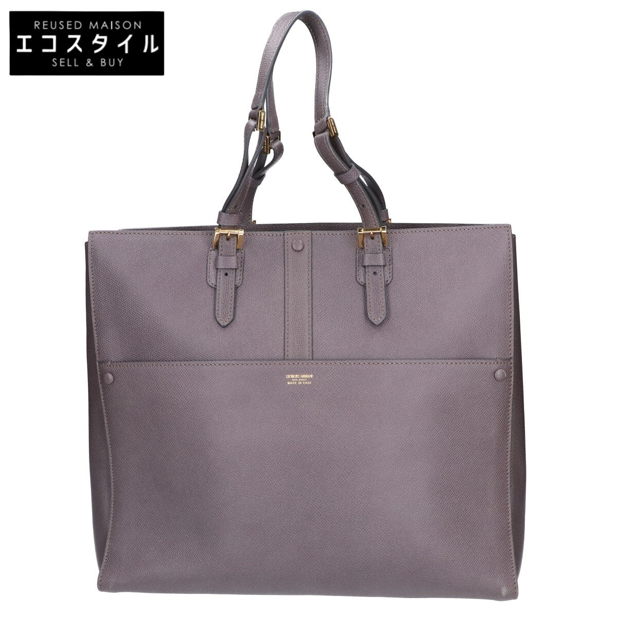 GIORGIOARMANI ジョルジオアルマーニ レザー　ボルゴヌオーヴォ トートバッグ