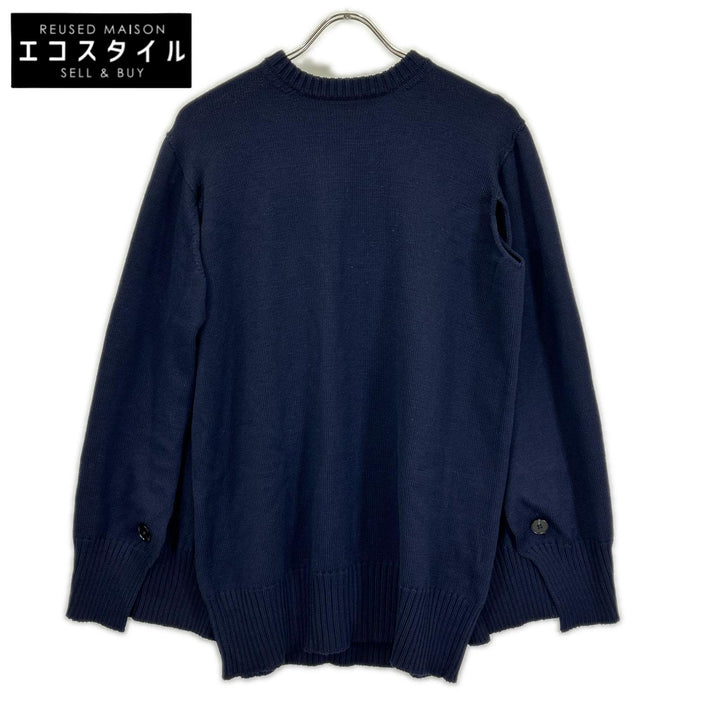 JILSANDER ジルサンダー J02GP0006 ネイビー ウール オーバー ニット トップス