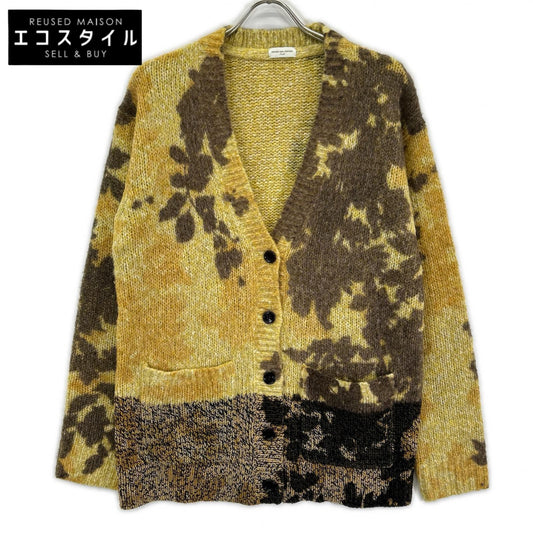 DRIES VAN NOTEN ドリスヴァンノッテン 23AW イエロー アルパカ×メリノウール フロール カーディガン トップス