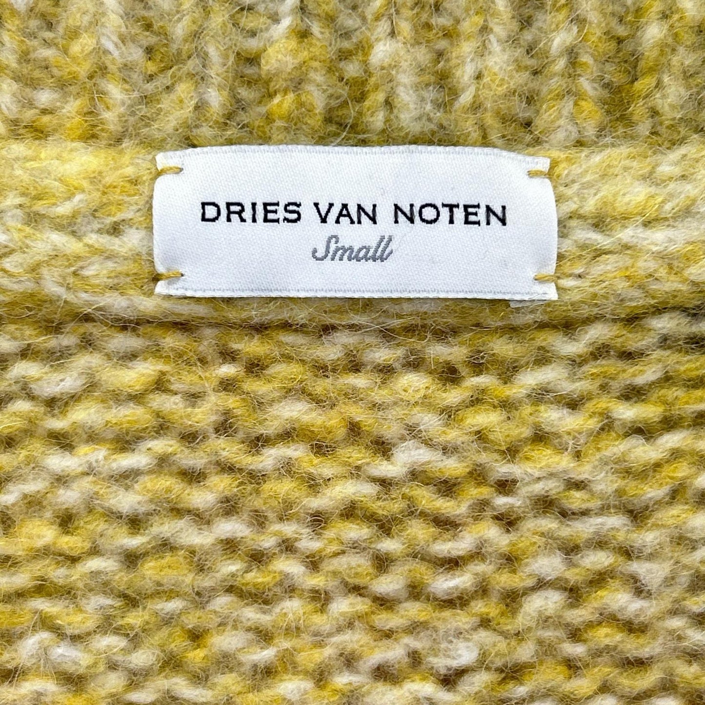DRIES VAN NOTEN ドリスヴァンノッテン 23AW イエロー アルパカ×メリノウール フロール カーディガン トップス