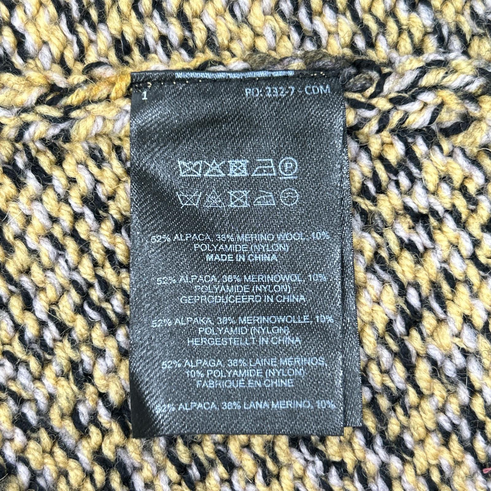 DRIES VAN NOTEN ドリスヴァンノッテン 23AW イエロー アルパカ×メリノウール フロール カーディガン トップス