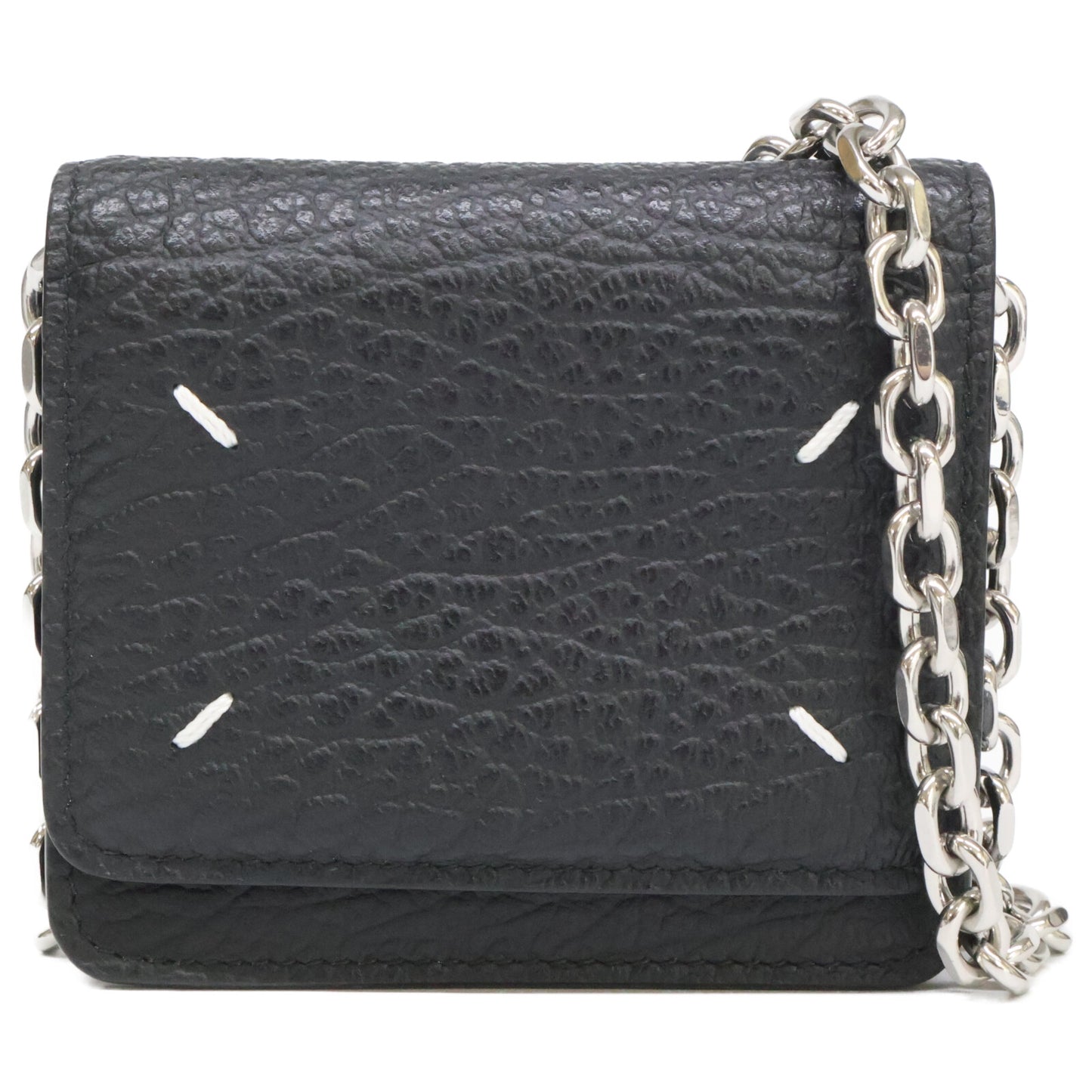 Maison margiela メゾンマルジェラ 11【美品】SA3UI0009 4ステッチ スモール チェーンウォレット 二つ折り財布（小銭入れあり）