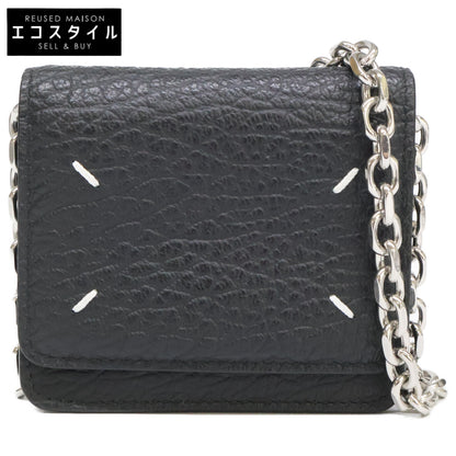 Maison margiela メゾンマルジェラ 11【美品】SA3UI0009 4ステッチ スモール チェーンウォレット 二つ折り財布（小銭入れあり）